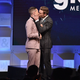 Olympic athletes Adam Rippon and Gus Kenworthy share a kiss at last night’s GLAAD awards.